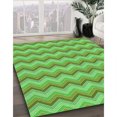 thumbnail image 3 of Ahgly Tapis d'Intérieur Lavable en Machine Carré Transitionnel Vert Émeraude, 7 Pieds Carré, 3 of 7