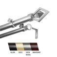 thumbnail image 1 of Central Design 100-69-995-D Lance Tringle à Rideaux Double 1 Po, 120-170 Po - Nickel Satiné, 1 of 1