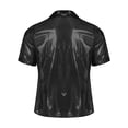 thumbnail image 4 of Miaeowve Mens Shiny Sheer Top PVC Leather Wet Look Glossy T-Shirt for Halloween Beach Pool Rave Party Black S, 4 of 5
