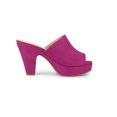 thumbnail image 3 of BLISSFUL STEP Women's Chunky Heels Platform Open Toe Slides Sandals Hot Pink 7, 3 of 7