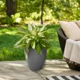 thumbnail image 5 of TierraVerde Madison Band & Ribs Planter Charcoal 14"H, 5 of 5
