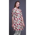 thumbnail image 2 of Bimba Kurtis Courtes pour Femmes Imprimées à Col Mandarin Robe à Manches Retroussables, 2 of 6