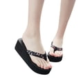 thumbnail image 2 of Chaussures et Pantoufles de Plage à Semelle Compensée Antidérapantes pour Femmes, Mode et Décontractées, 2 of 9