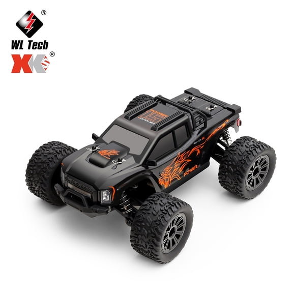 Bruce&Shark Wltoys 164018 1:16 Camion Monstre 4WD, Voiture RC Haute Vitesse 35 Km/h, Télécommande 2,4 GHz, Autonomie 80 m, pour Course hors Route