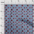 thumbnail image 1 of oneOone Cotton Poplin Grayish Blue Fabric Red Insect Sewing Material Print Fabric By The Yard 42 Inch Wide, 1 of 4