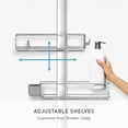 thumbnail image 3 of Simplehuman Adjustable Shower Caddy, Medium, Stainless Steel and Anodized Aluminum, 3 of 7