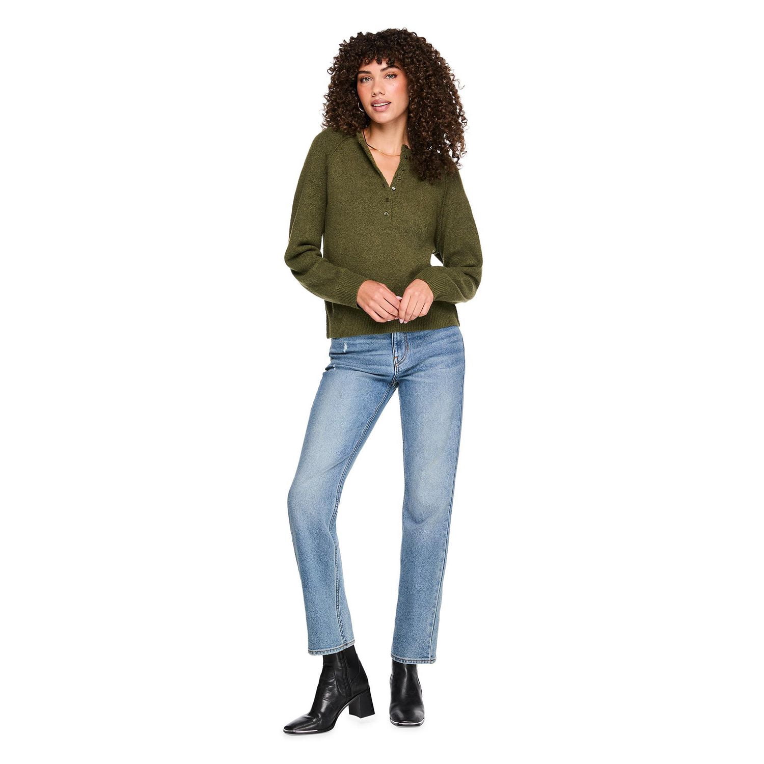 Chandail à encolure henley George pour femmes