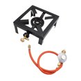 thumbnail image 1 of Portable Propane Stove with Cast Iron Burner for Outdoor Camping and Cooking Activities, 1 of 8