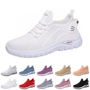 longantii Orthopedic Shoes for Women Arch Support Slip on Non Slip Running Shoes Wide Mesh Stretch Work Shoes Comfortable 2026 Orthopedic Shoes Light Gray
