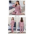 thumbnail image 3 of REDHOTYPE Nouveau Mode Imprimé Floral Femmes Pyjama Bouton Design Manches Longues Pyjama en Coton Ensemble Grande Taille, 3 of 3