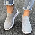 thumbnail image 1 of XIAQUJ Chaussures d'Entraînement Compensées pour Femmes Loisirs en Maille Respirante Extérieur Entraînement Physique Course Sport Espadrilles Décontractées Chaussures de Mode pour Femmes Gris 7.5(39), 1 of 9