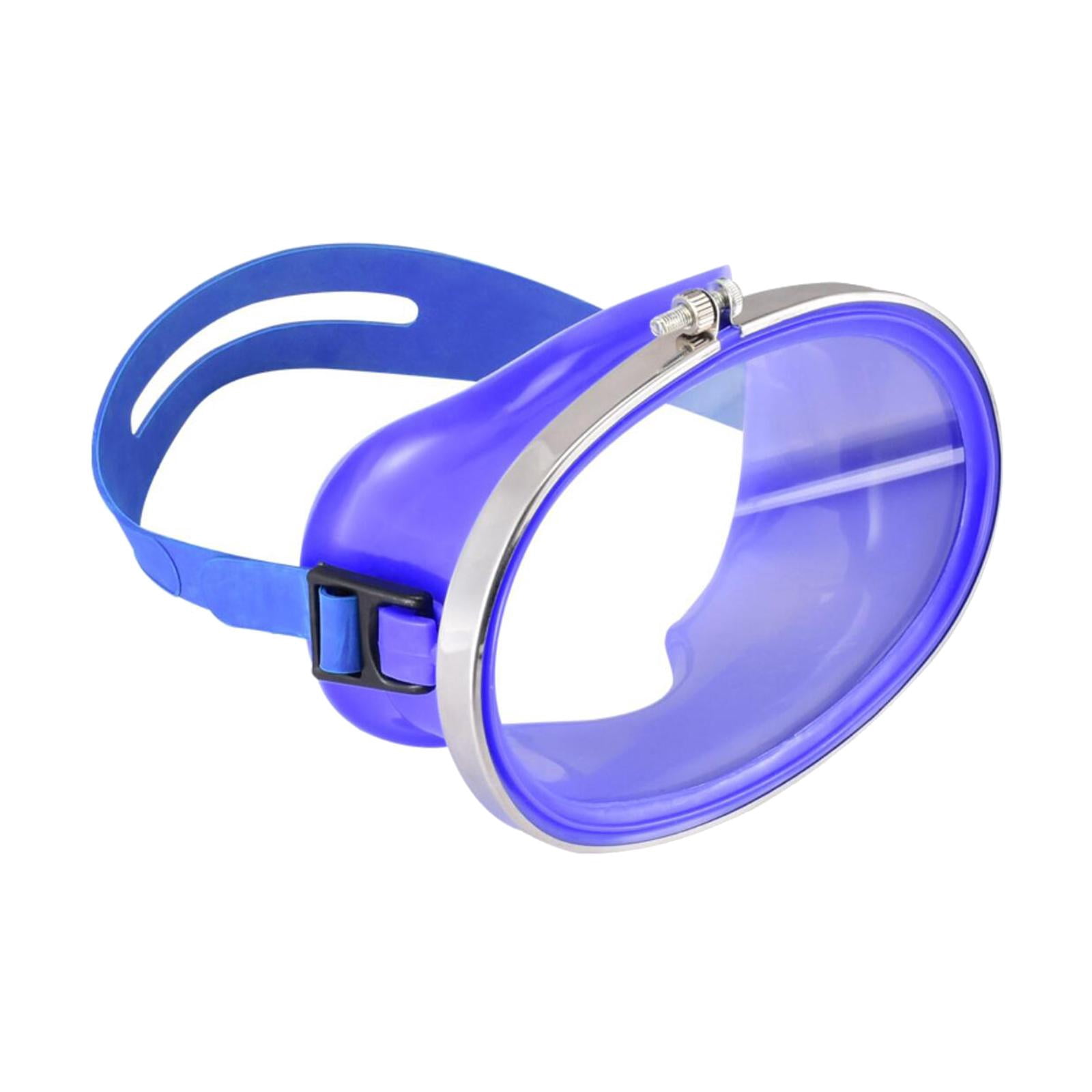 Oval Snorkeling Water Single Lens Wide View Glasses Goggles Eyewear Blue