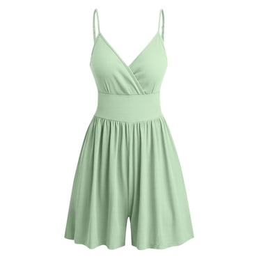 Deals of The Day Clearance! Women’s Summer Casual Romper Sleeveless Athletic Trendy Short Jumpsuit, Comfortable One-Piece for Vacation, Beach, or Weekend Fun Sales Today Clearance!