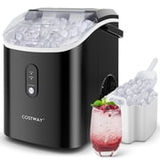 Costway Nugget Countertop Ice Maker with Soft Chewable Pellet Ice  Ready in 6 Mins Black