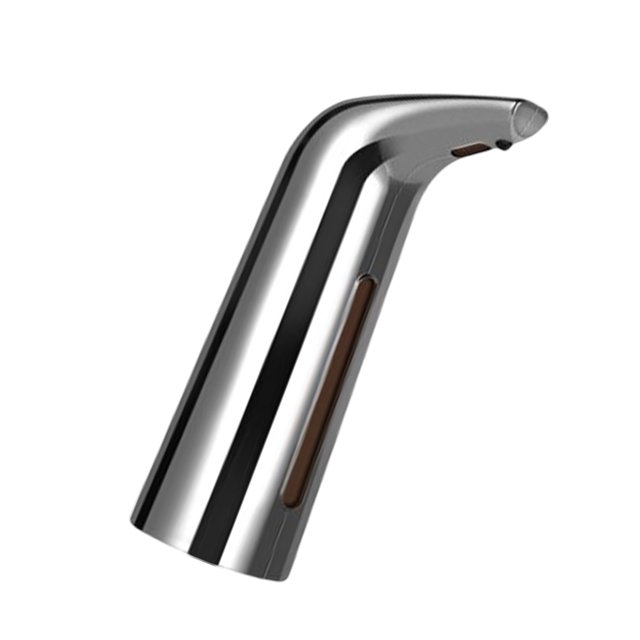 QualitChoice Soap Dispenser Touchless Refill Soaps Pump Battery Operated Sensor Liquid Dispensers Foam Dispensing Tool Bathroom Washroom Silver