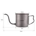 thumbnail image 3 of 400 ml pour-Over Kettle Col de Cygne Café Kettle Ti Poignée Pliante Eau Kettle avec Couvercle, 3 of 8