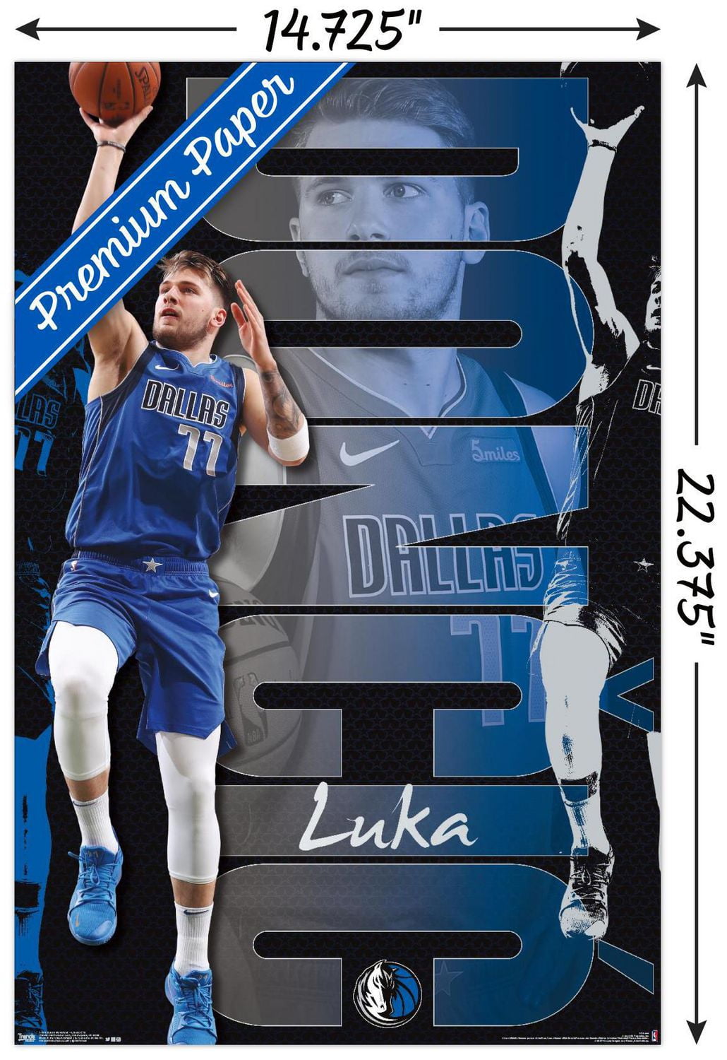 NBA Dallas Mavericks - Luka Doncic 19 Wall Poster, 22.375" x 34"