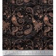thumbnail image 1 of Soimoi Modal Satin Fabric Floral & Paisley Print Fabric by The Yard 42 Inch Wide, 1 of 3