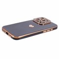 thumbnail image 5 of Pour iPhone 15 Pro Max Étui 6D Électroplaquée Cœur d'Amour Anti-Chute TPU - Noir, 5 of 5