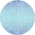 thumbnail image 1 of Ahgly Tapis Rond Lavable en Machine Intérieur Transitionnel Bleu Iceberg, 8 Pieds Rond, 1 of 7