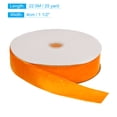 thumbnail image 2 of Unique Bargains Velvet Ribbon 1 1/2 Inch x 25 Yard Single Face Spool Silky DIY Crafts Gift Wrapping Bow Decoration Orange, 2 of 5
