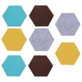 thumbnail image 1 of 8 Pcs Panneau de Carreaux Hexagonaux en Feutre Panneau Mural Auto-Adhésif, 1 of 8