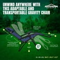 thumbnail image 4 of Caravan Chaise Longue Pliante d'Extérieur à Gravité Zéro Sports, Bleue (Lot de 2), 4 of 9