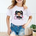 thumbnail image 2 of MEZZALL T-Shirts Graphiques Mignons pour Filles, Col Rond, Manches Courtes, T-Shirt d'Été Décontracté, Joli Bébé, Tout-Petit, Usage Quotidien, 2 of 5