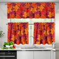 thumbnail image 5 of Maple Leave Kitchen Curtains and Valances Set,3 Piece Small Window Valance Sets Treatment Drapes for Kitchen, Bedroom, Living & Dining Room by Achim Home Decoration, 5 of 5