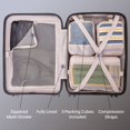 thumbnail image 3 of Ensemble de Bagages Rigides 5 Pièces : Valise Spinner 28", Bagage à main 20" et 3 Cubes de Rangement, 3 of 9