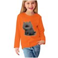 thumbnail image 2 of RXIRUCGD Chemises à Manches Longues pour Filles, Col Rond Mignon, Blouses Décontractées Élégantes (Orange, Taille : 5 Ans), 2 of 5