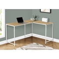 thumbnail image 3 of Monarch Specialties Computer Desk, Home Office, Corner, 58"l, L Shape, Work, Laptop, Metal, Laminate, Natural, White, Contemporary, Modern, 3 of 4