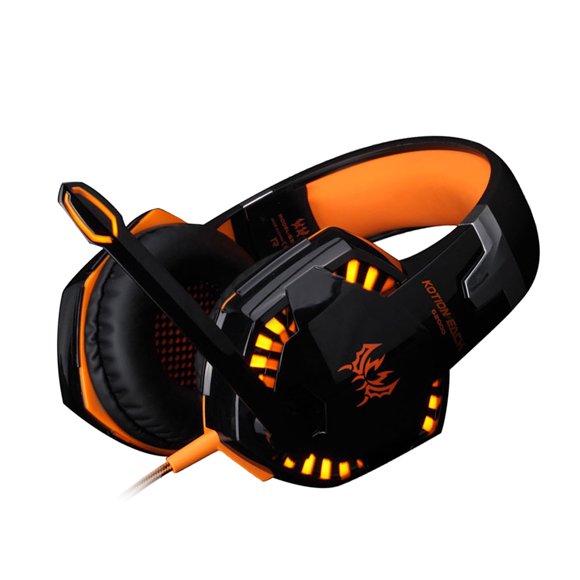 ZheElen Noise Cancelling Surround Stereo HiFi Gaming Headset with HD Mic for PC Games Computers Game HeadphoneOrange