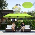 thumbnail image 3 of Outsunny 15ft Double-sided Patio Umbrella with Twin Canopy, Green, 3 of 10