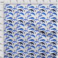 thumbnail image 4 of oneOone Velvet Medium Blue Fabric Beach Dolphin Sewing Craft Projects Fabric Prints By Yard 58 Inch Wide, 4 of 4