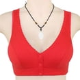 thumbnail image 2 of CHUANK Front Closure Bras for Women  Underwire Padded Plus Size Full Coverage Bras Beige 4XL, 2 of 4