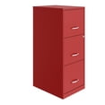 thumbnail image 2 of Space Solutions 3 Drawer Metal Vertical File Cabinet with Lock Lava Red, 2 of 5