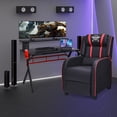 thumbnail image 2 of Costway Gaming Desk & Chair Set 48" Computer Desk & Massage Recliner Chair Black + Red, 2 of 3