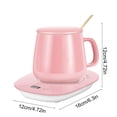 thumbnail image 3 of Digital Display Constant Temperature Cup Warmer Office Glass Heating Home Ceramic Three Gears USB Cup Warmer Base Temperature Adjustable Set, 3 of 6