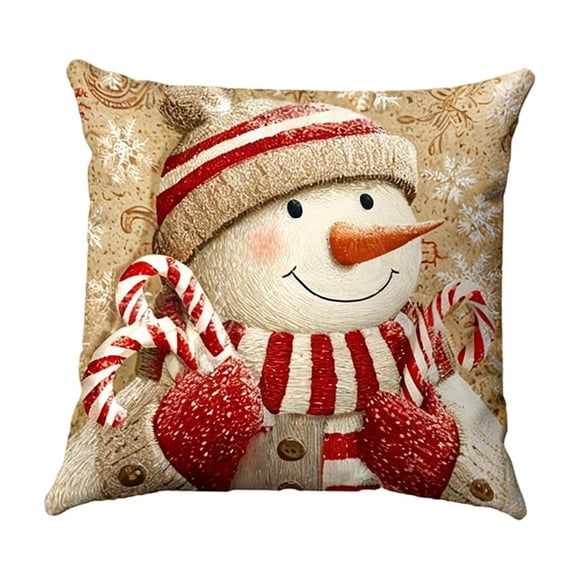 Festive Holiday Decorative Santa Snowman Cover Sofa Couch Bedroom Living Room Home Throw Protector Slipcover