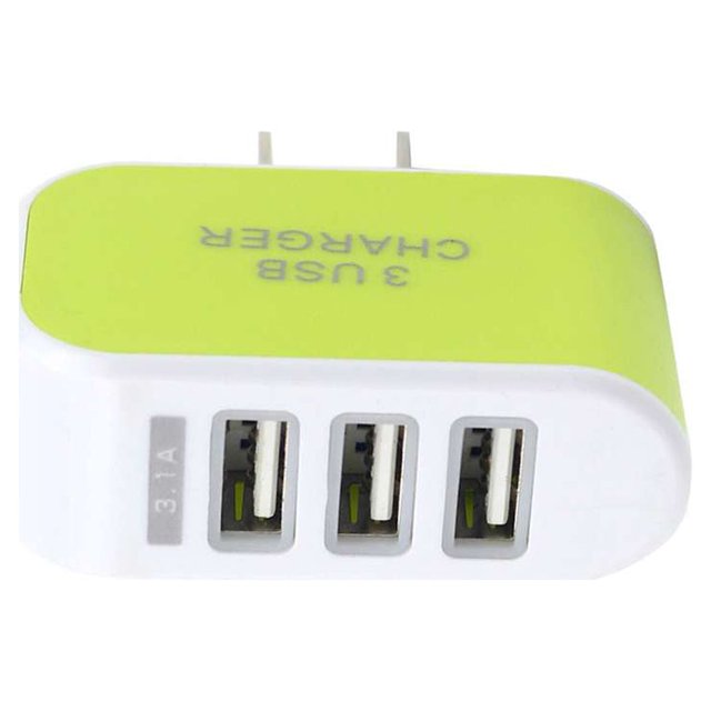 Universal Candy Color 3 USB Multi-Port Wall Charger US wall charger ;Wall Plug Wall Adapter Cube Block AC 110-220V 5V