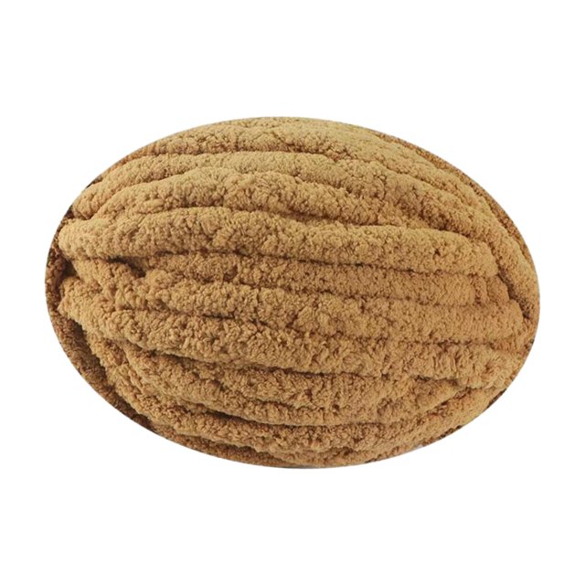 Thick Chunky Yarn Polyester Yarn for Knitted Blanket Mat Pet Beds Rug Making Khaki