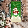 thumbnail image 1 of Christmas Door Curtain Flag Outdoor Photo Santa Claus and Puppy Background Decoration Hanging Fabric 185x90cm Front Door Cover for Home Entryway Indoor Living Room Christmas Tree Gifts Merry, 1 of 5