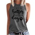 thumbnail image 1 of Hauts Sans Manches pour Femmes Mode Décontractée Femmes Sans Manches Imprimé Dames Col Rond Hauts Gilet T-Shirt, 1 of 9