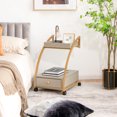 thumbnail image 3 of Costway Rolling End Table with Storage Drawer Tray Top 4 Casters Modern Bedside Trolley, 3 of 10