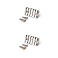 thumbnail image 3 of pitrice Headless Acoustic Guitar Bridge Professional Beginners Electric Bass String Tailpiece Spare Parts Fitting Replacement Silver 2Set, 3 of 6