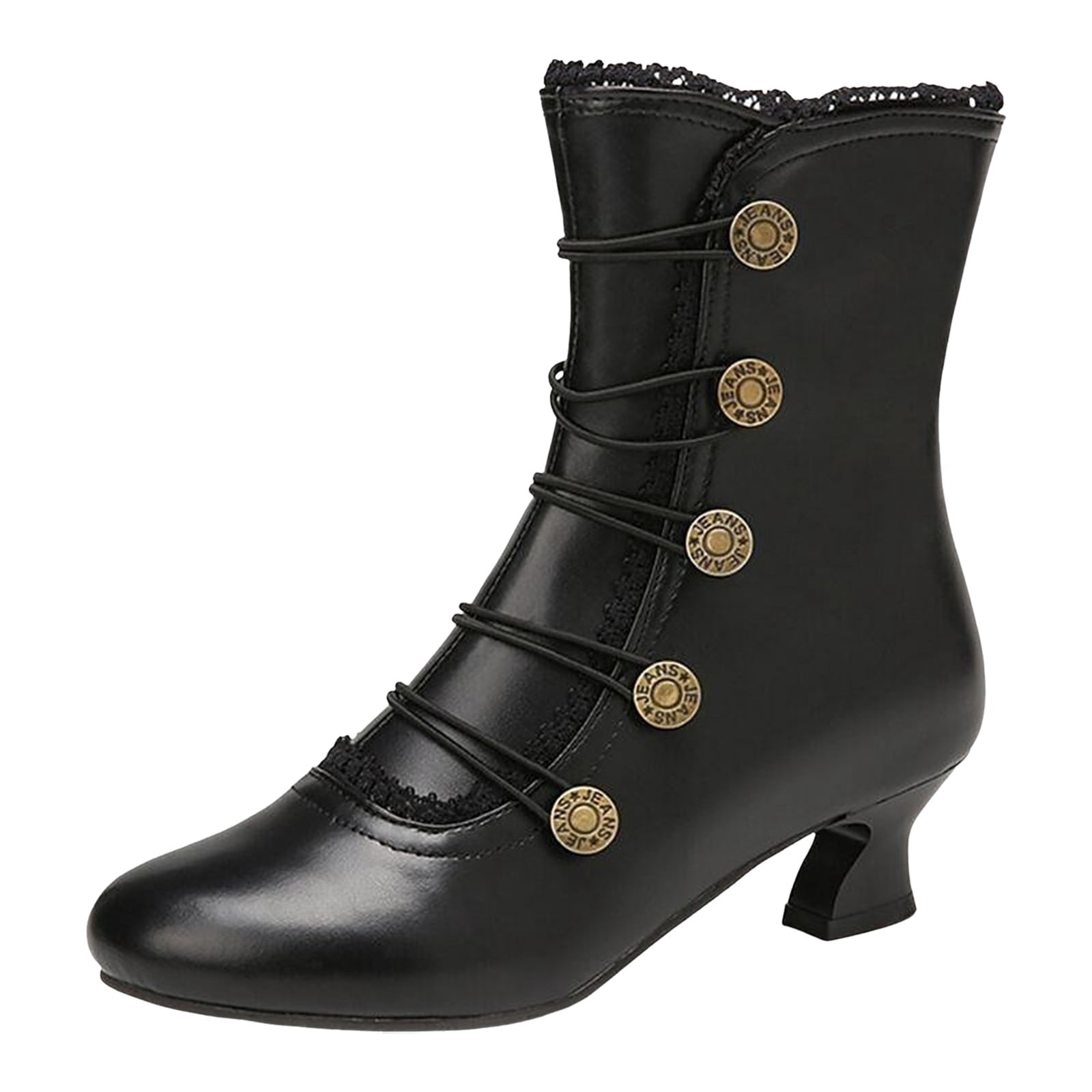Kcodviy Bottes Mi-Mollet d'Automne et d'Hiver pour Femmes Bottes en Suède pour Femmes Talon Bas Bottes en Cuir « Snowy Villi » pour Femmes Bottes pour Femmes Taille 6 Mini Bottes pour Femmes