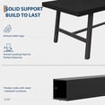 thumbnail image 2 of 55 Inch Farmhouse Modern Dining Table for 2-4 Persons, Rectangular Heavy Duty Kitchen Table Built with 2"×2" Thick Metal Legs, Ideal for Small Dining Room & Apartment Kitchen, 2 of 8