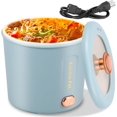 thumbnail image 1 of ZOUSSIQI Hot Pot Electric, 1L Mini Ramen Cooker, Rapid Noodles Cooker,Non-Stick Electric Pot for Raman, Soup, Noodles, Food Party Hot Pot Electric Pot for Cooking Ramen Cooker Mini Hotpot CA919-46926, 1 of 7