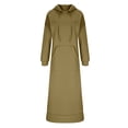 thumbnail image 3 of Yuyuzo Womens Long Hoodies Drawstring Casual Loose Sweatshirts Comfy Long Pullover Tops Plus Size Maxi Dresses, 3 of 6